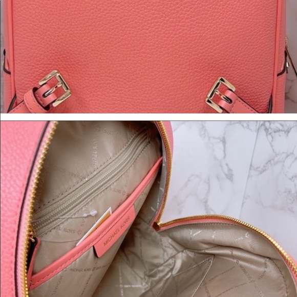NWT MKLeather Peach Backpack - Picture 10 of 16
